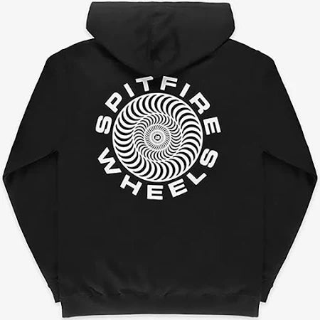 Spitfire 87 Swirl Hoodie - Black / White