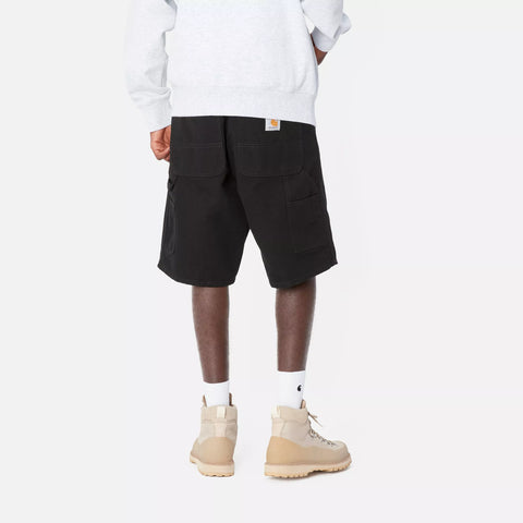 Carhartt WIP Single Knee Short - Black Rinsed