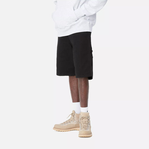 Carhartt WIP Single Knee Short - Black Rinsed