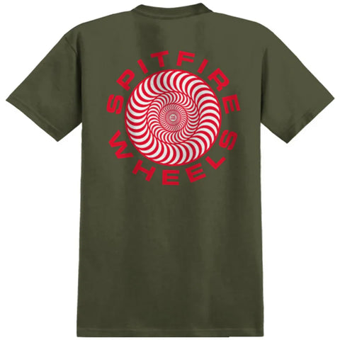 Spitfire Classic 87 Swirl Tee - Military Green