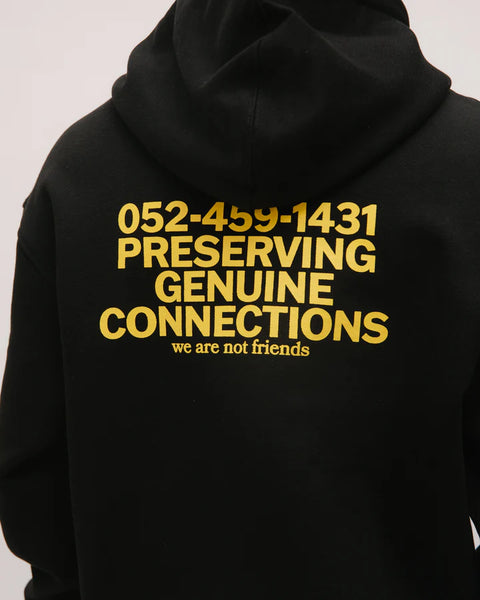 We Are Not Friends Connections Hoodie - Black